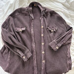 Free People Waffle Top